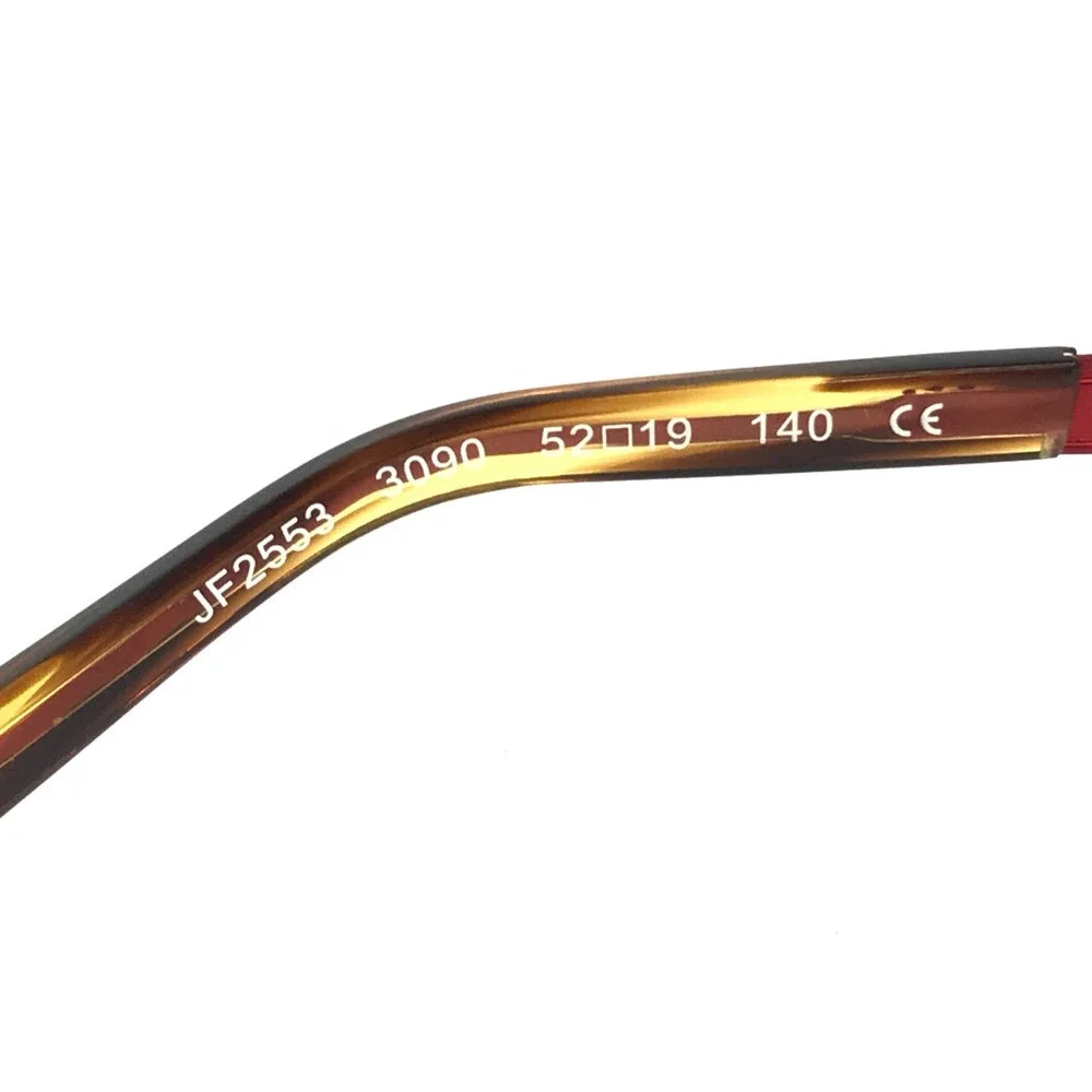 J.F. Rey Eyeglasses Frames JF2553 3090 Matte Red Brown Yellow Tortoise 52-19-140